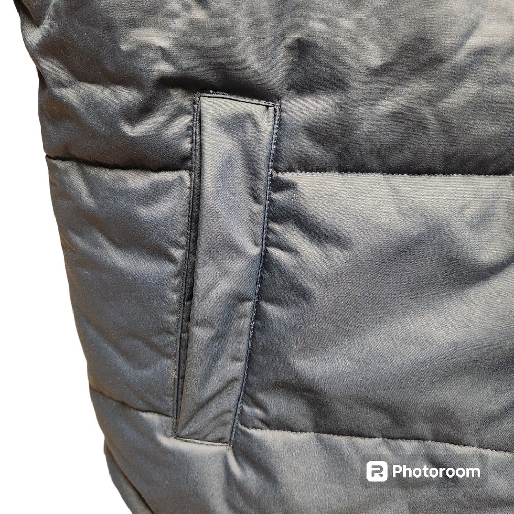 Hawke & Co Sz. M Down Fill Puffer Vest Full Zip Navy Sleeveless Insulated - Picture 7 of 7